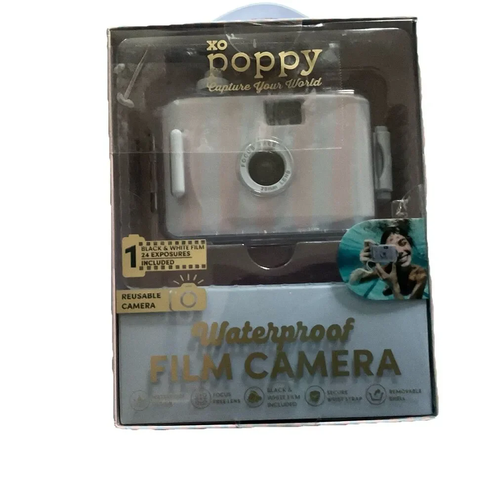 Poppy Lavender And Pink Waterproof Film Camera With Black & White Film Included
